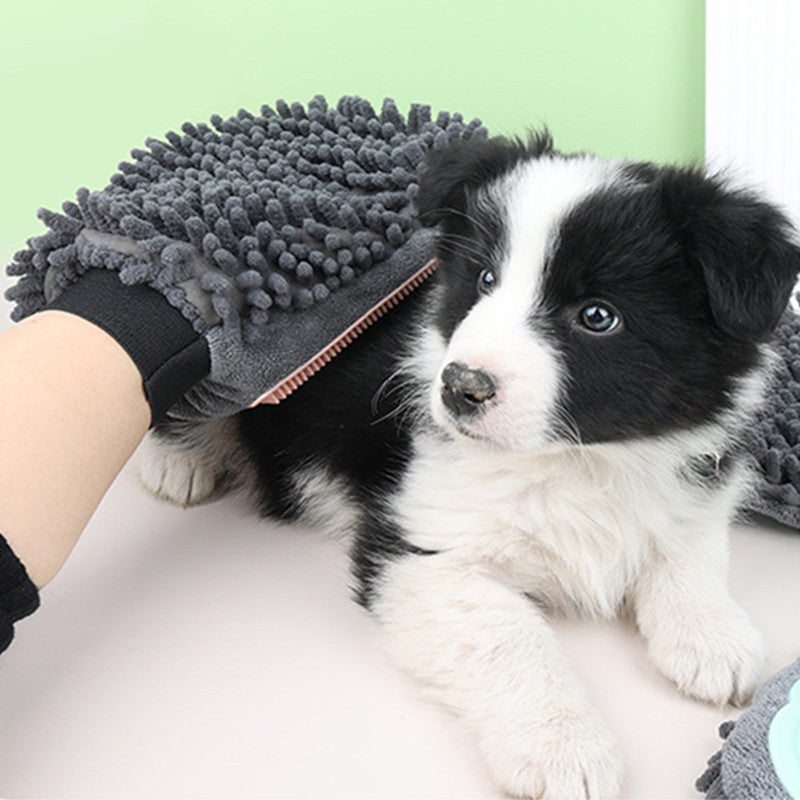Pet Bathing Brush 2-in-1 Grooming Glove Elegant Dog Brushing