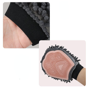 Pet Bathing Brush 2-in-1 Grooming Glove Elegant Dog Brushing