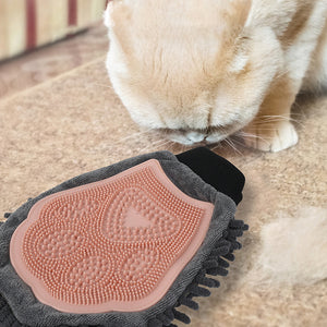 Pet Bathing Brush 2-in-1 Grooming Glove Elegant Dog Brushing